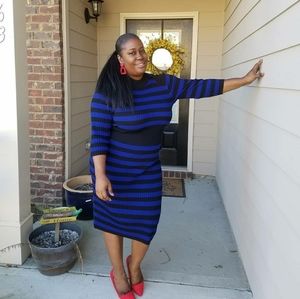 Blue & Black Sweater Dress - Gabrielle Union Collection by New York and Company